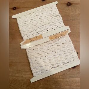 Vintage Scalloped Sewing Bundle 100% cotton 2 white classic trims